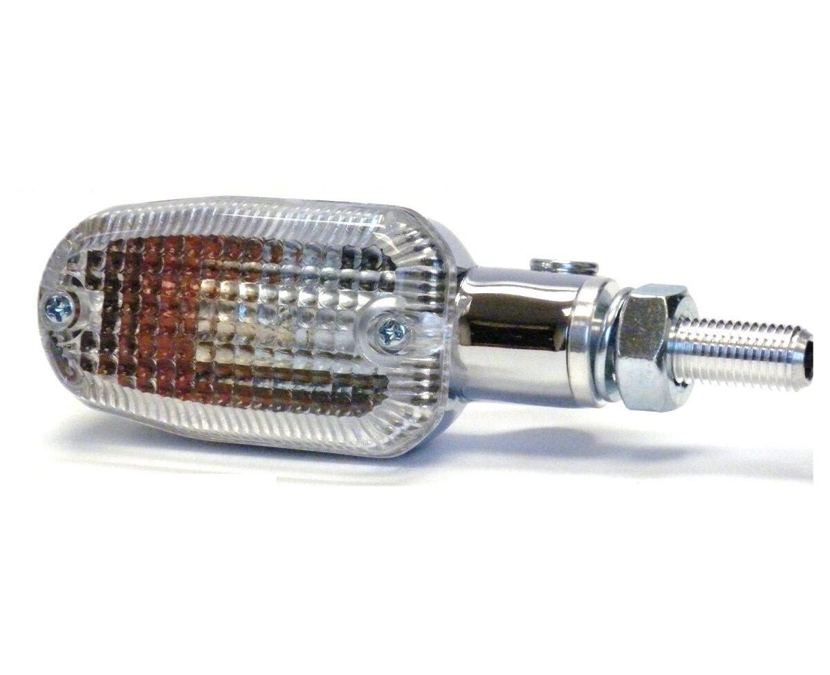MARKER LIGHT E-MARK ALUMINUM CHROME BODY CLEAR LENS