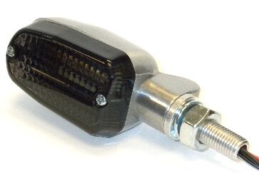 MARKER LIGHT E-MARK ALUMINUM POLISHED BODY SMOKE LENS