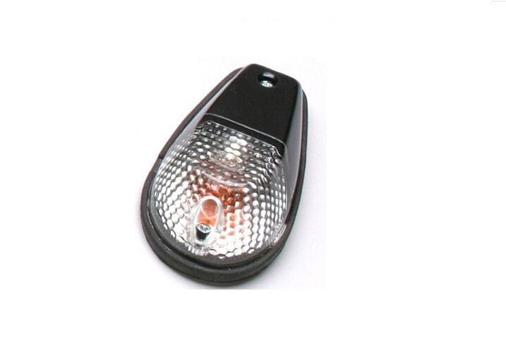 MARKER LIGHT E-MARK FLUSH MOUNT BLACK BODY CLEAR LENS