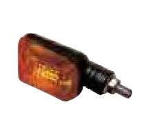 MARKER LIGHT E-MARK FLUSH MOUNT BLACK BODY AMBER LENS