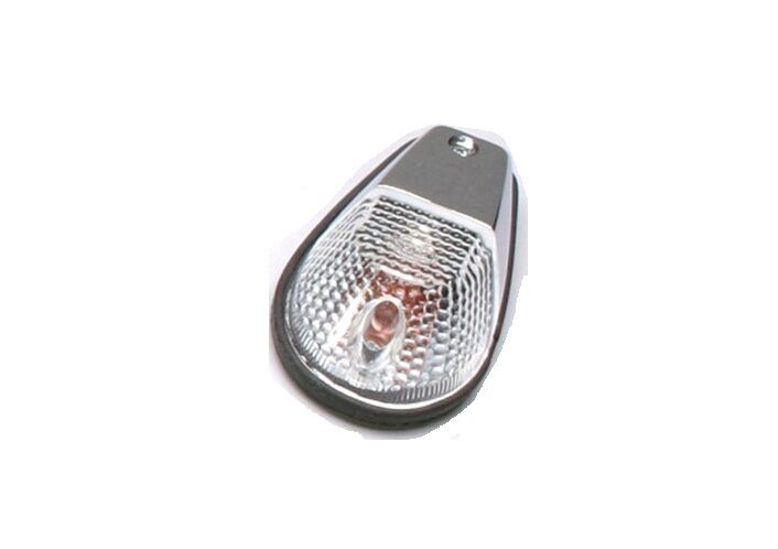 MARKER LIGHT E-MARK FLUSH MOUNT CHROME BODY CLEAR LENS
