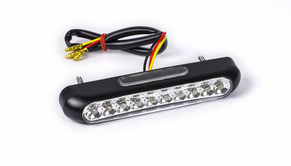 LED TAIL LIGHT & LICENSE PLATE LIGHT / CLEAR LENS / BLACK