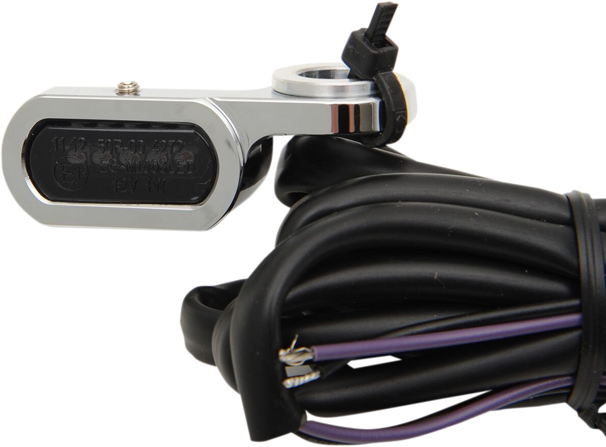 LIGHTS MARKER HANDLEBAR CHROME/SMOKE LED
