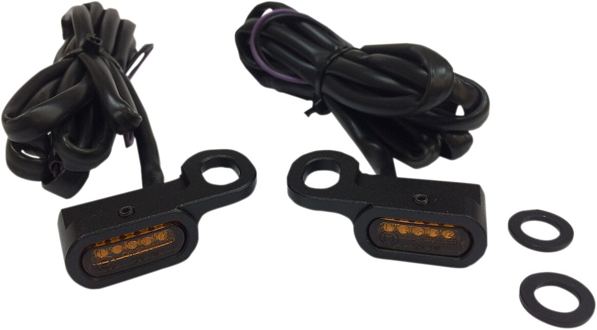 LIGHTS MARKER HANDLEBAR BLACK/AMBER LED
