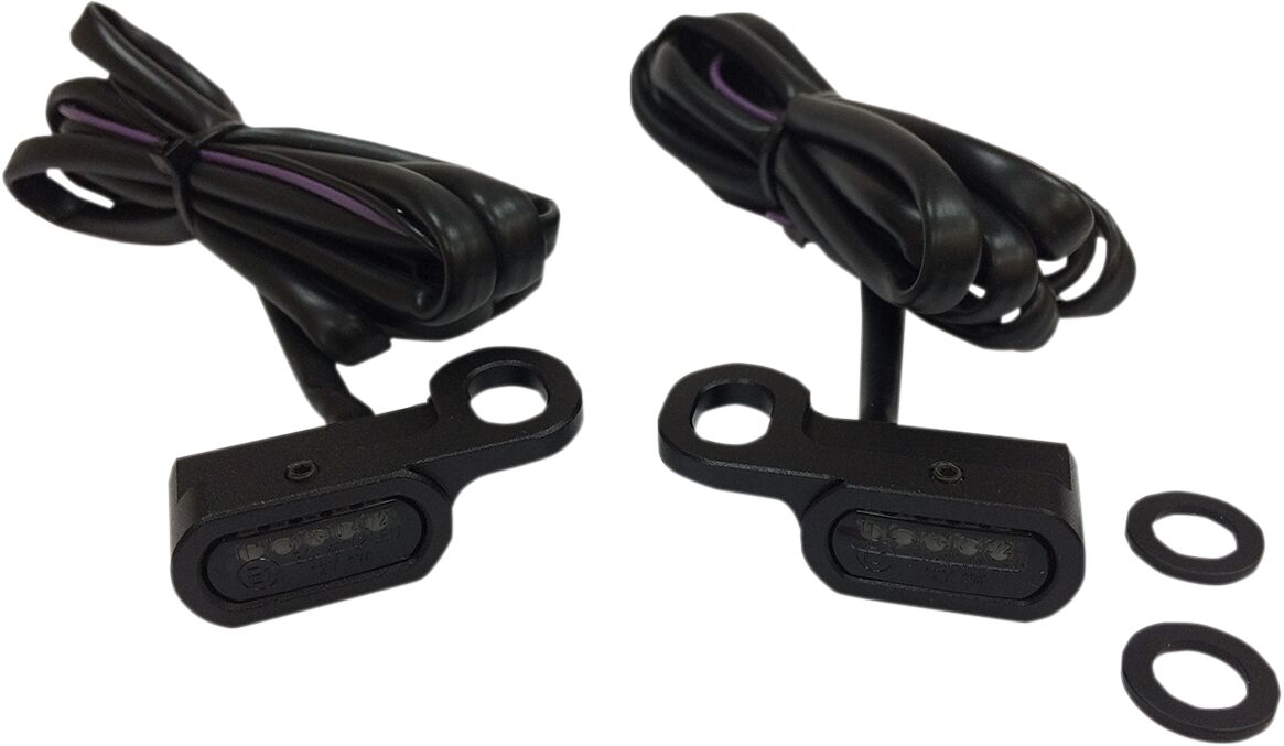 LIGHTS MARKER HANDLEBAR BLACK/SMOKE LED