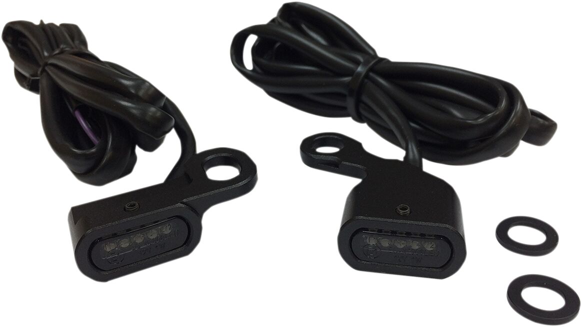 LIGHTS MARKER HANDLEBAR BLACK/SMOKE LED