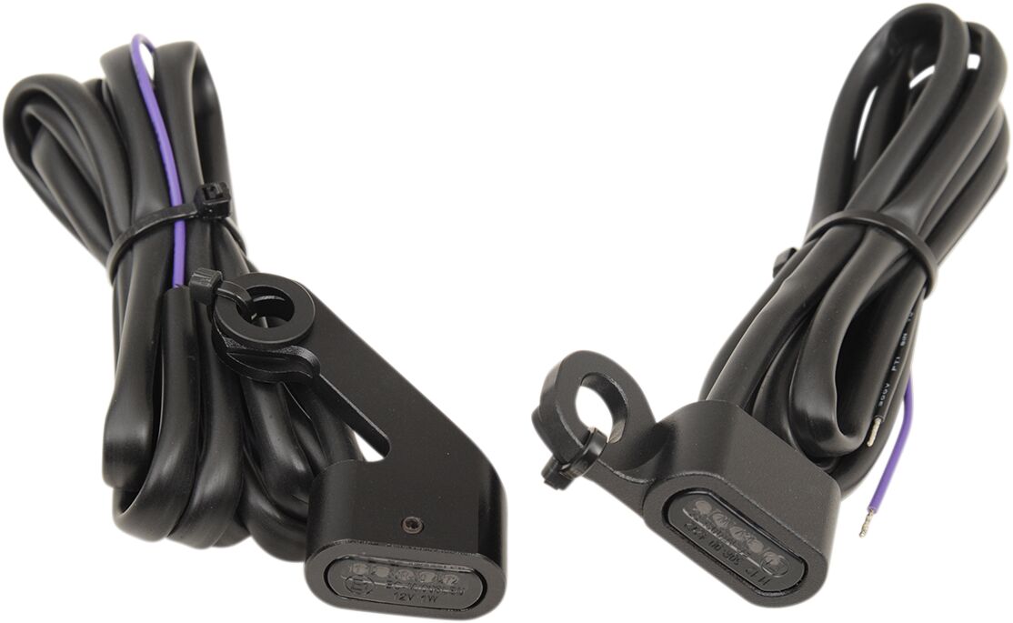 LIGHTS MARKER HANDLEBAR BLACK/SMOKE LED