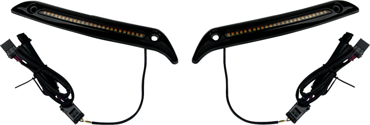 ECE LOW RIDER ST LED WINDSHIELD TRIM GLOSS G-BLK