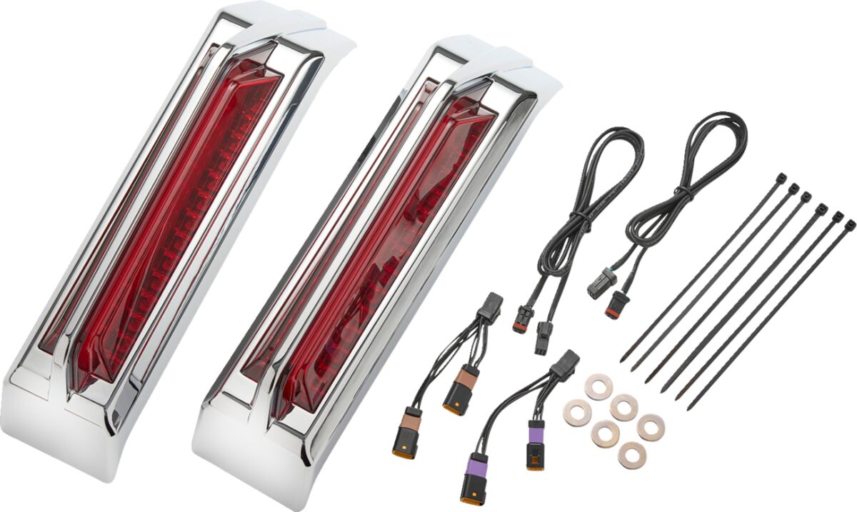 Filler Panel Tail Lights - RED LENS CHR