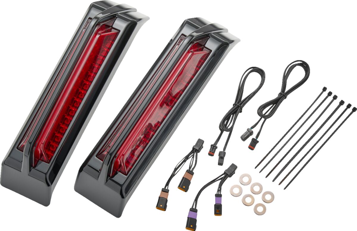 Filler Panel Tail Lights -  - RED LENS BLK