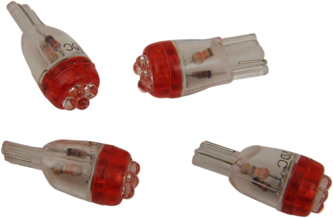 Mini kiilsokliga LED-pirn, punane, 12V