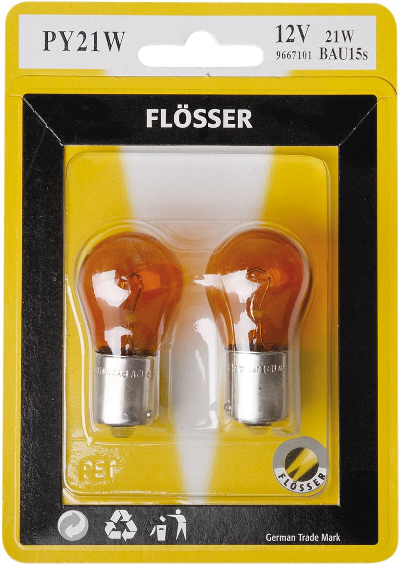 Pirn, üks hõõgniit, 12V PY21W BAU15S, oranž, 10PK