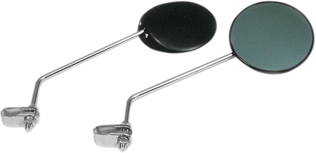 MIRROR OEM REPLACEMENT ROUND CLAMP-ON BLACK