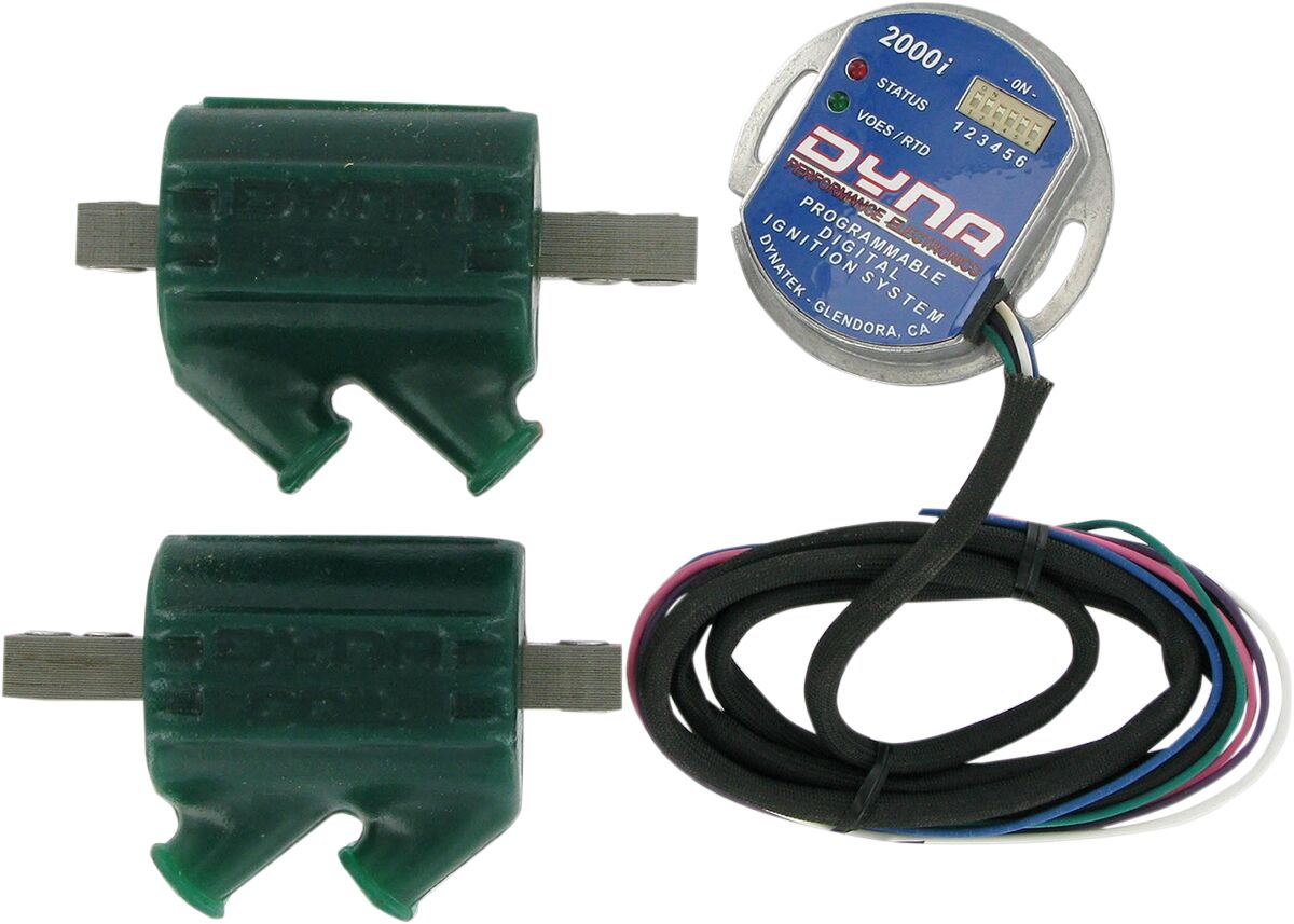 Dynatek Dyna 2000i elektroonilise süüte komplekt, koos 2X single-fire/dual-plug süütepooliga