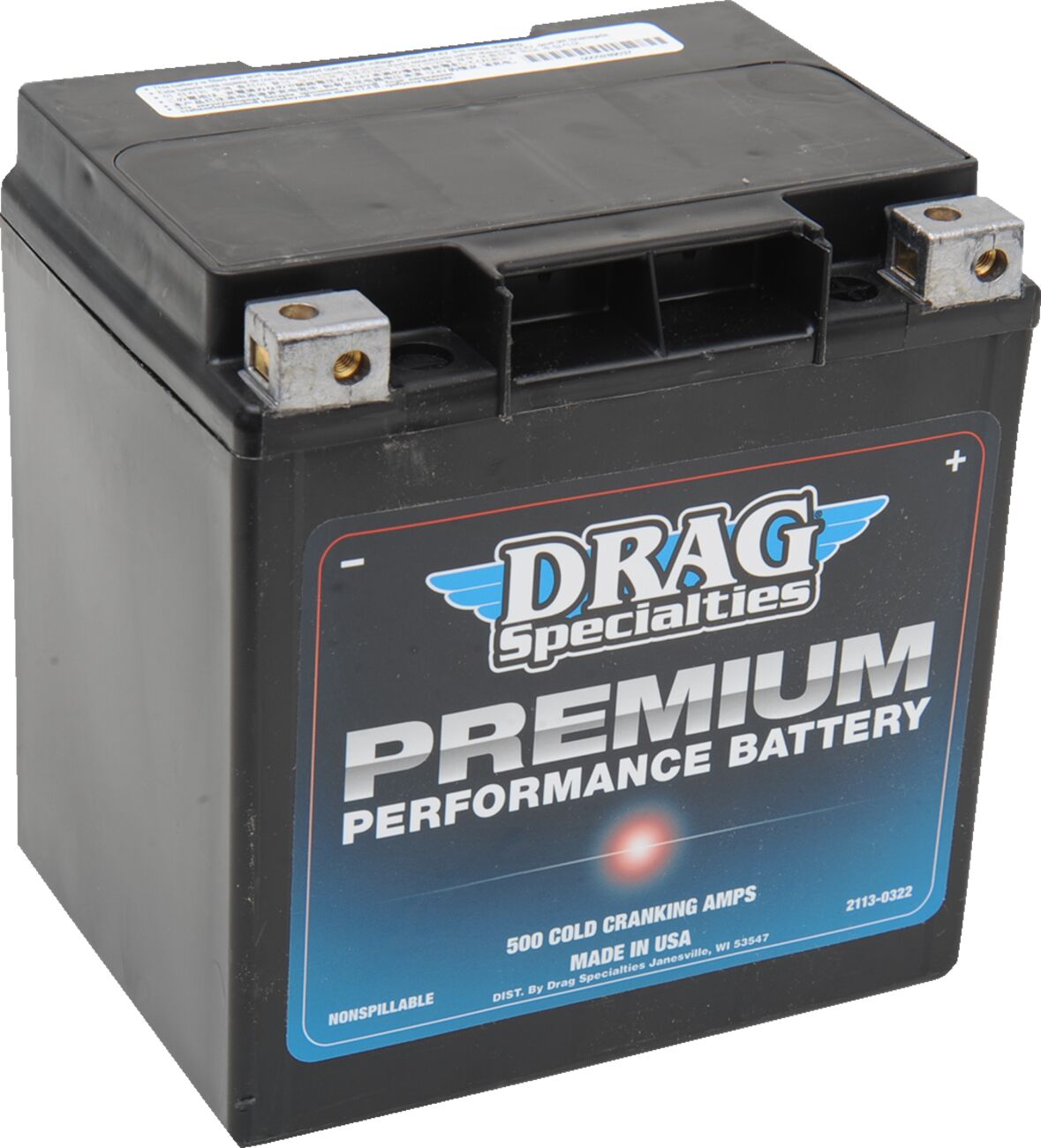 Aku Premium (GYZ) 12V, pliihappe-asendus, 166 mm x 126 mm x 175 mm, must