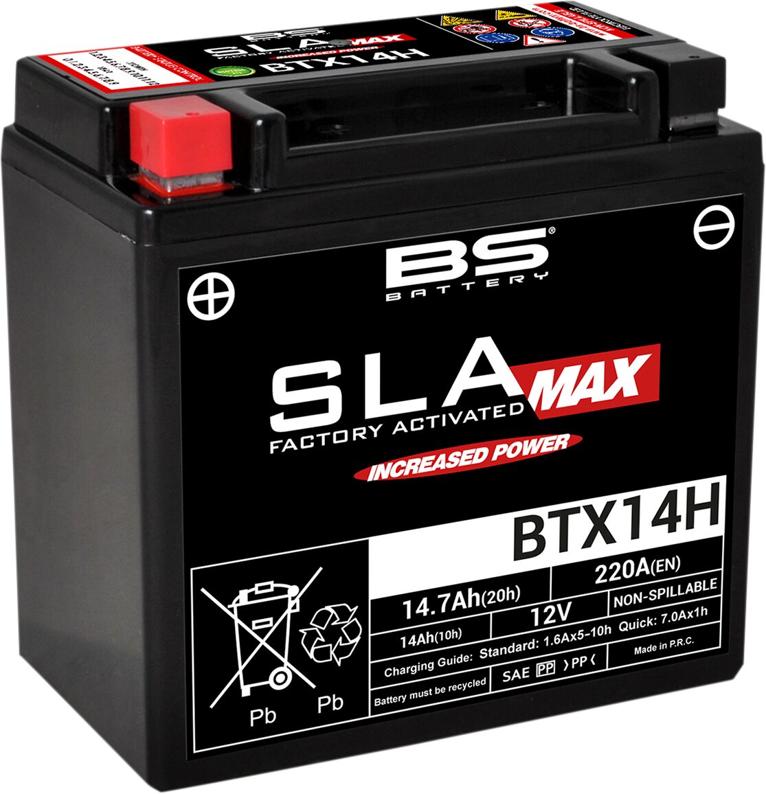 Aku BTX14H SLA MAX 12V 220 A