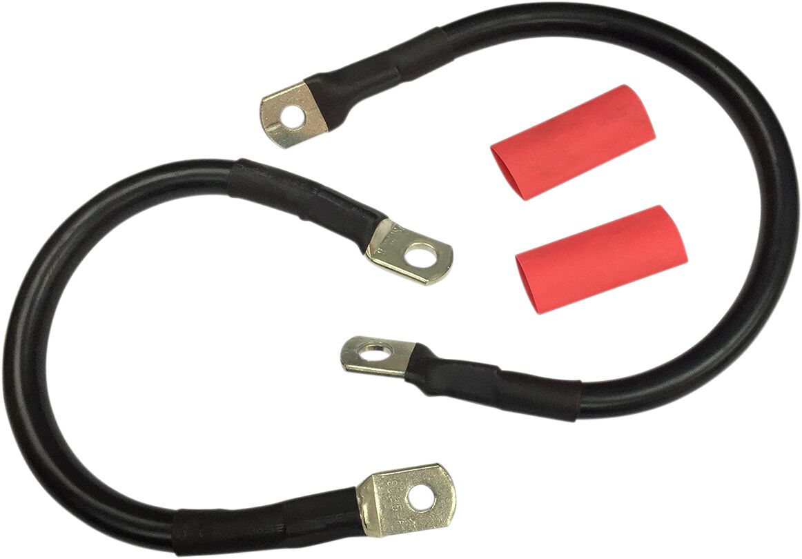 Akukaablite komplekt, must
