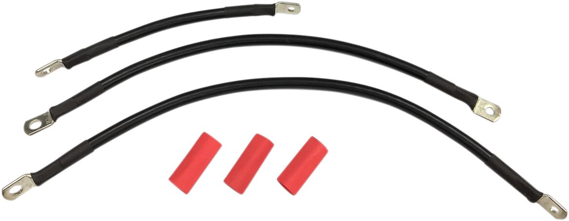 Akukaablite komplekt, must