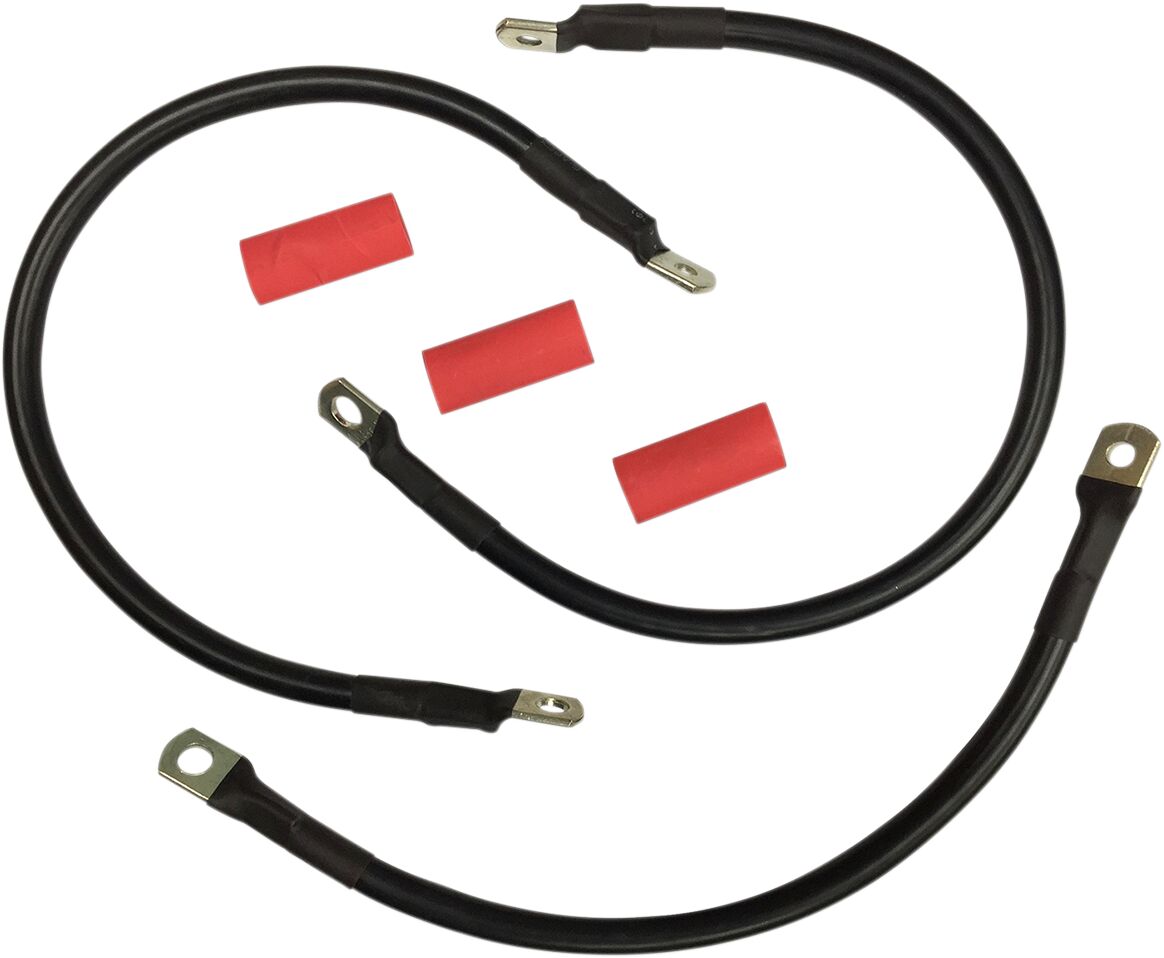 Akukaablite komplekt, must