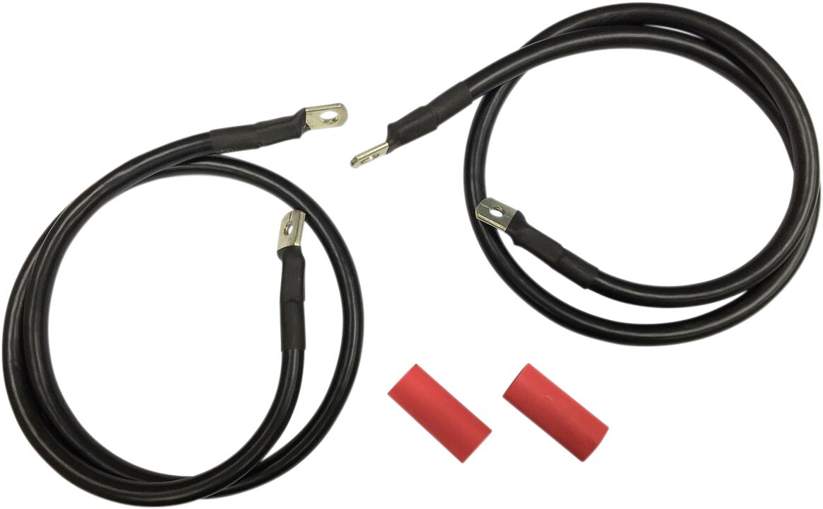 Akukaablite komplekt, must