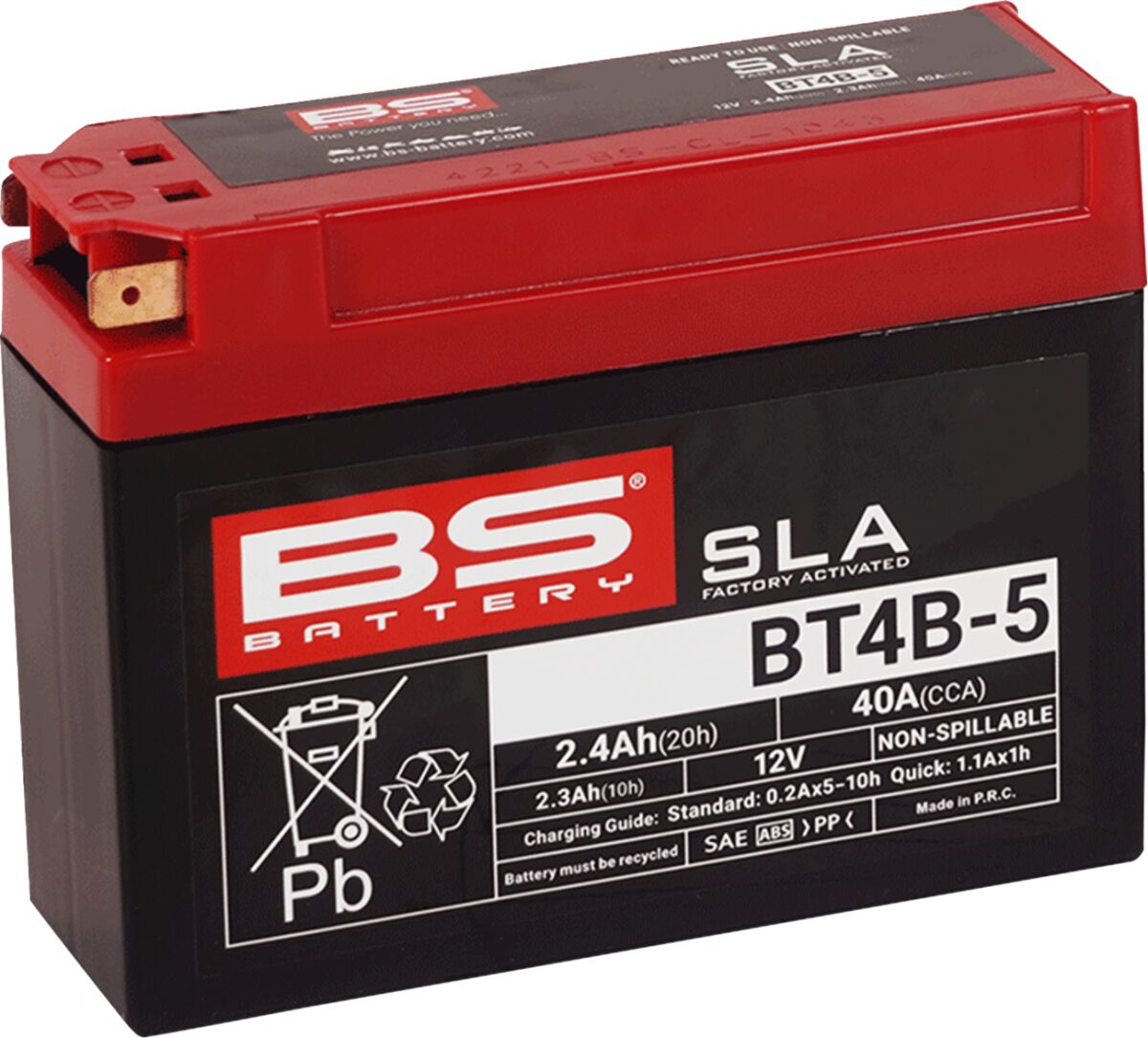 Aku BS BT4B-5 SLA, P 113 mm x L 38 mm x K 85 mm, 0,93 kg