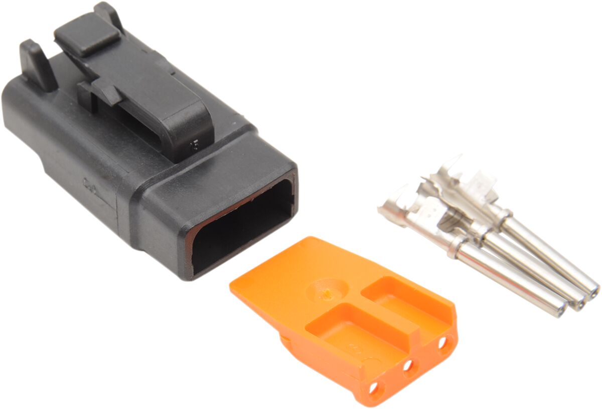 Pistik Deutsch DTM 3-SOCKET pistikukomplekt, must