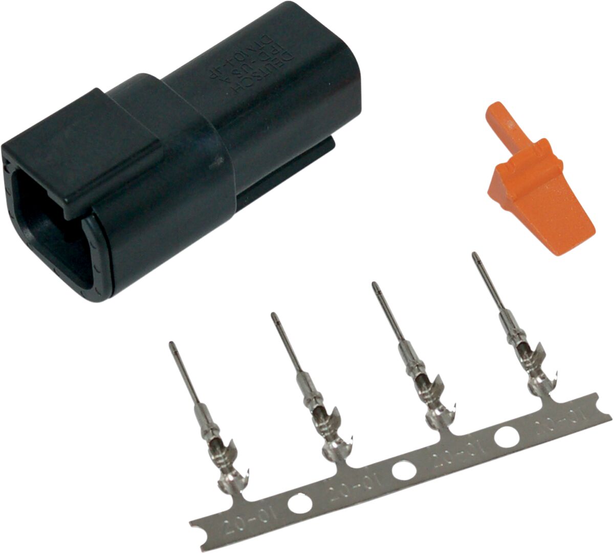 Pesa Deutsch DTM 4-PIN pistikukomplekt, must