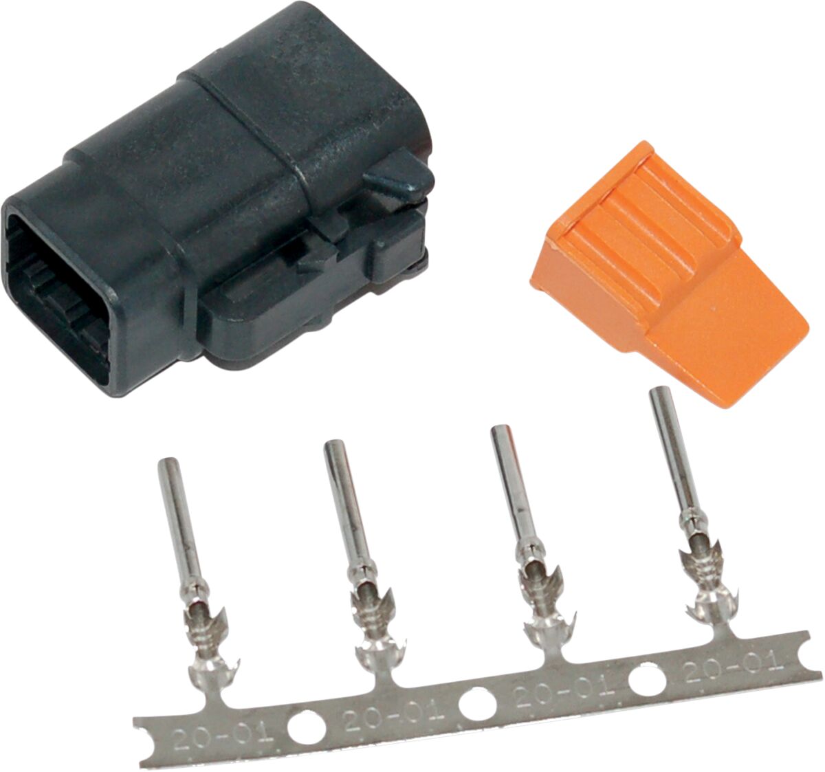 Pistik Deutsch DTM 4-SOCKET pistikukomplekt, must