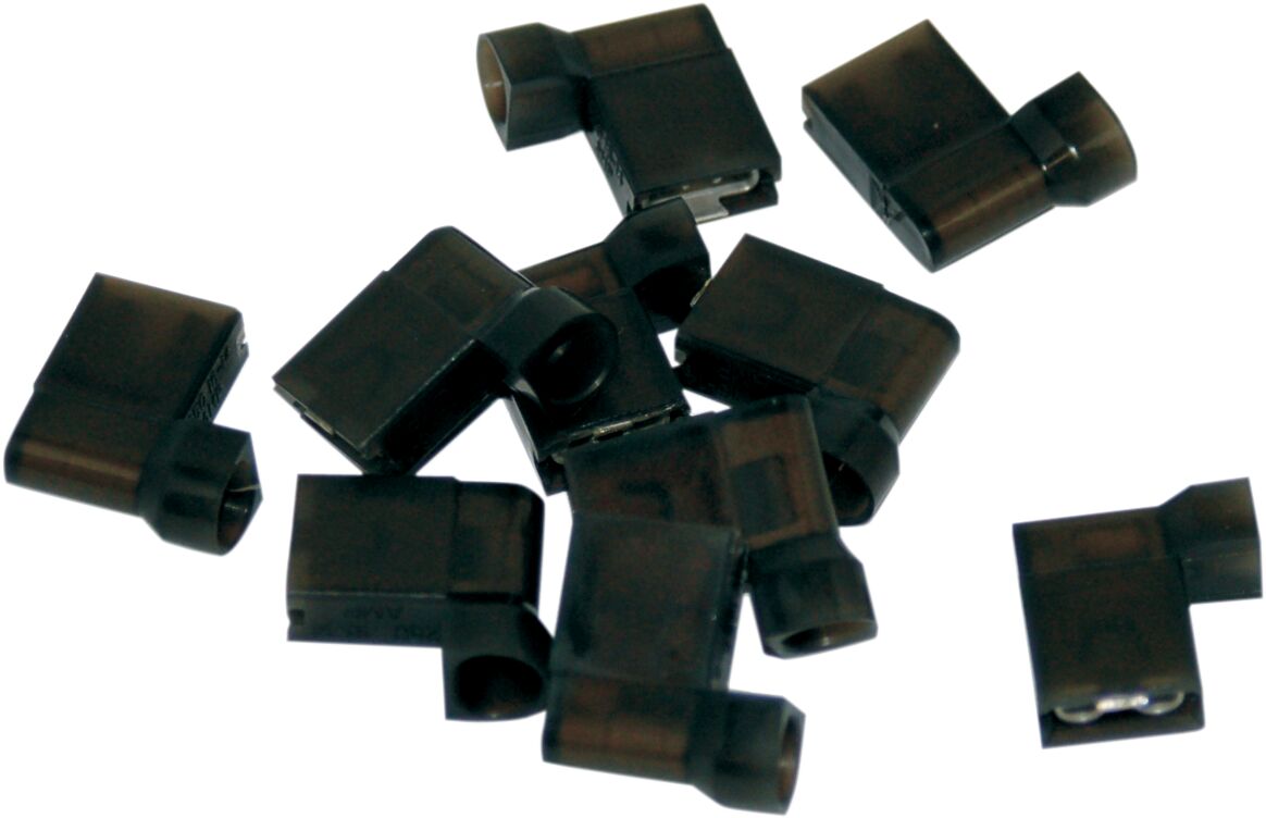 Lipikuga emane klemm 0.25", must, 10 tk