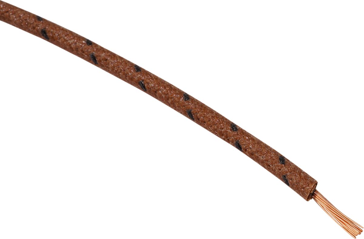 Juhe 16-gauge, riidega punutud, 25', pruun, musta triibuga
