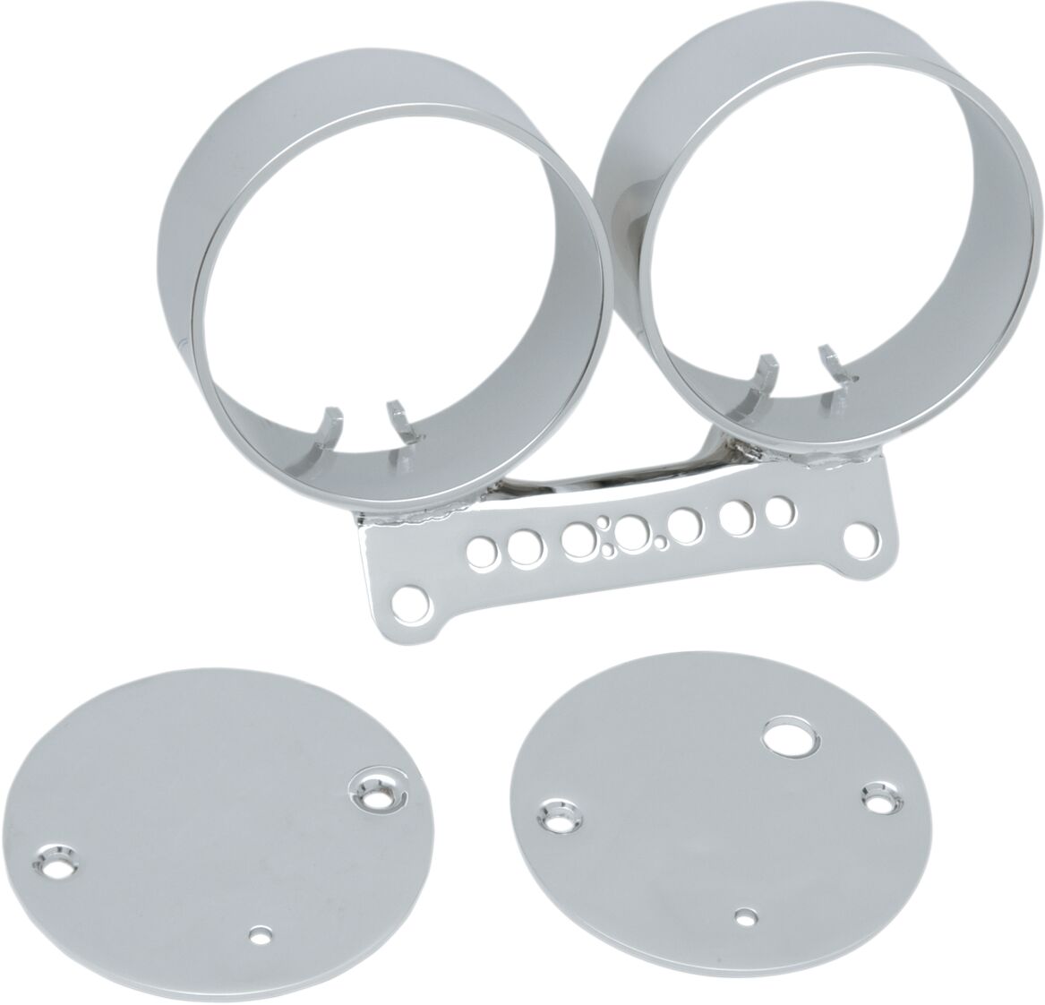 DUAL GAUGE BRACKET 3.375" CHROME