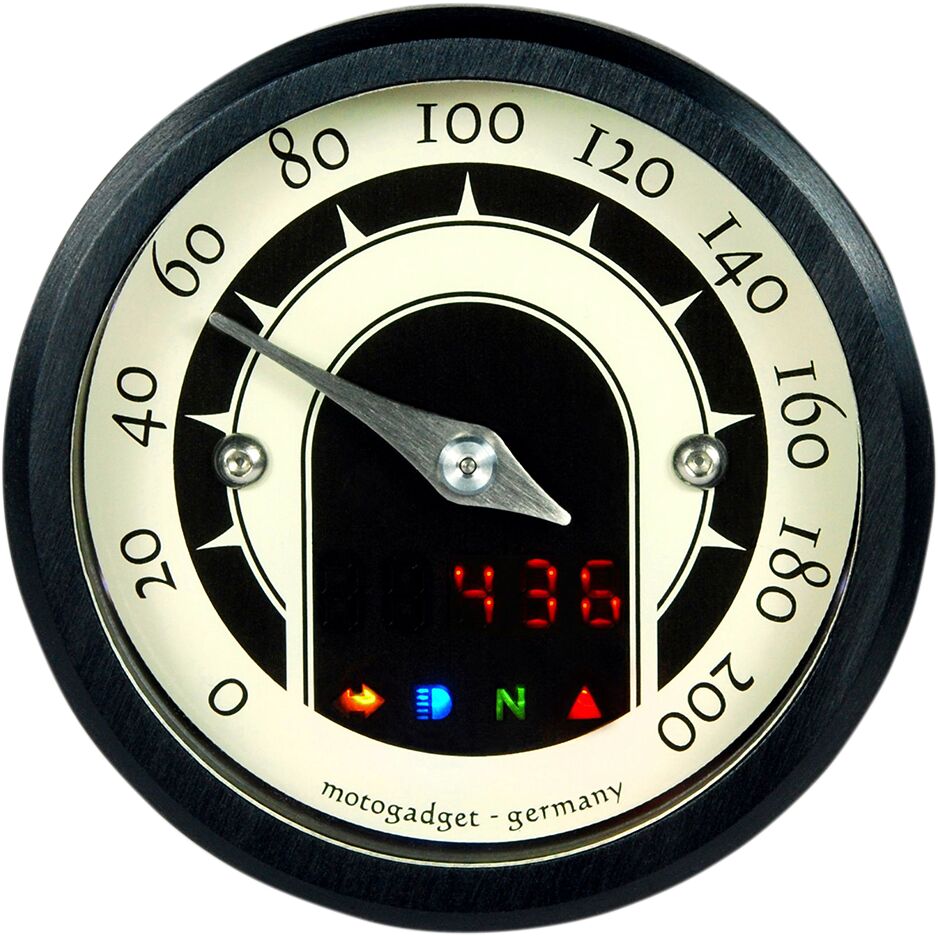 MST SPEEDSTER ANALOG SPEEDOMETER ANODIZED BLACK
