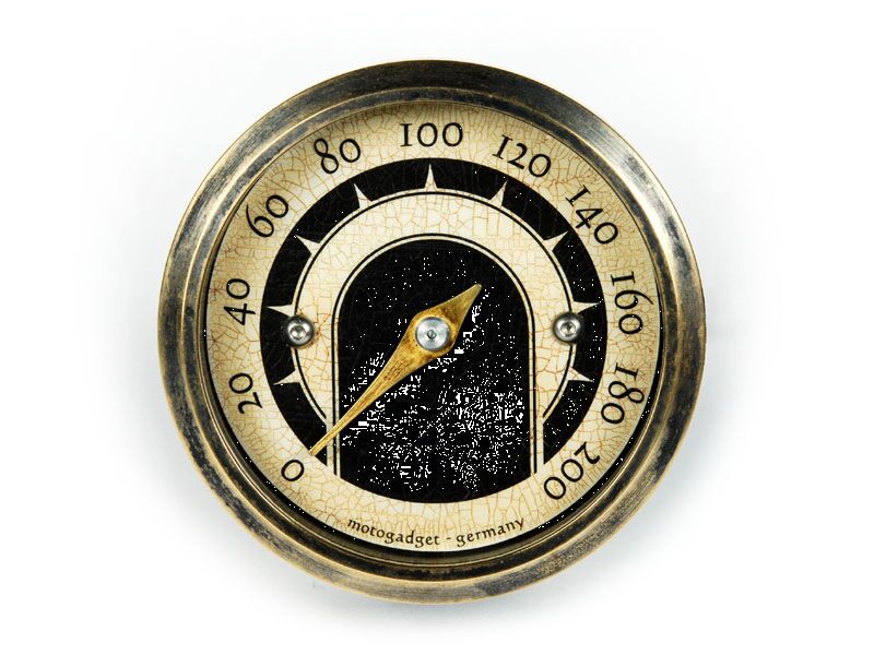 MST VINTAGE ANALOG SPEEDOMETER BRASS FINISH