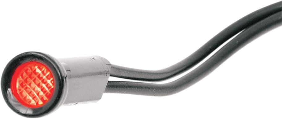 Klõpskinnitusega märgutuli, punane, 0.3", must raam