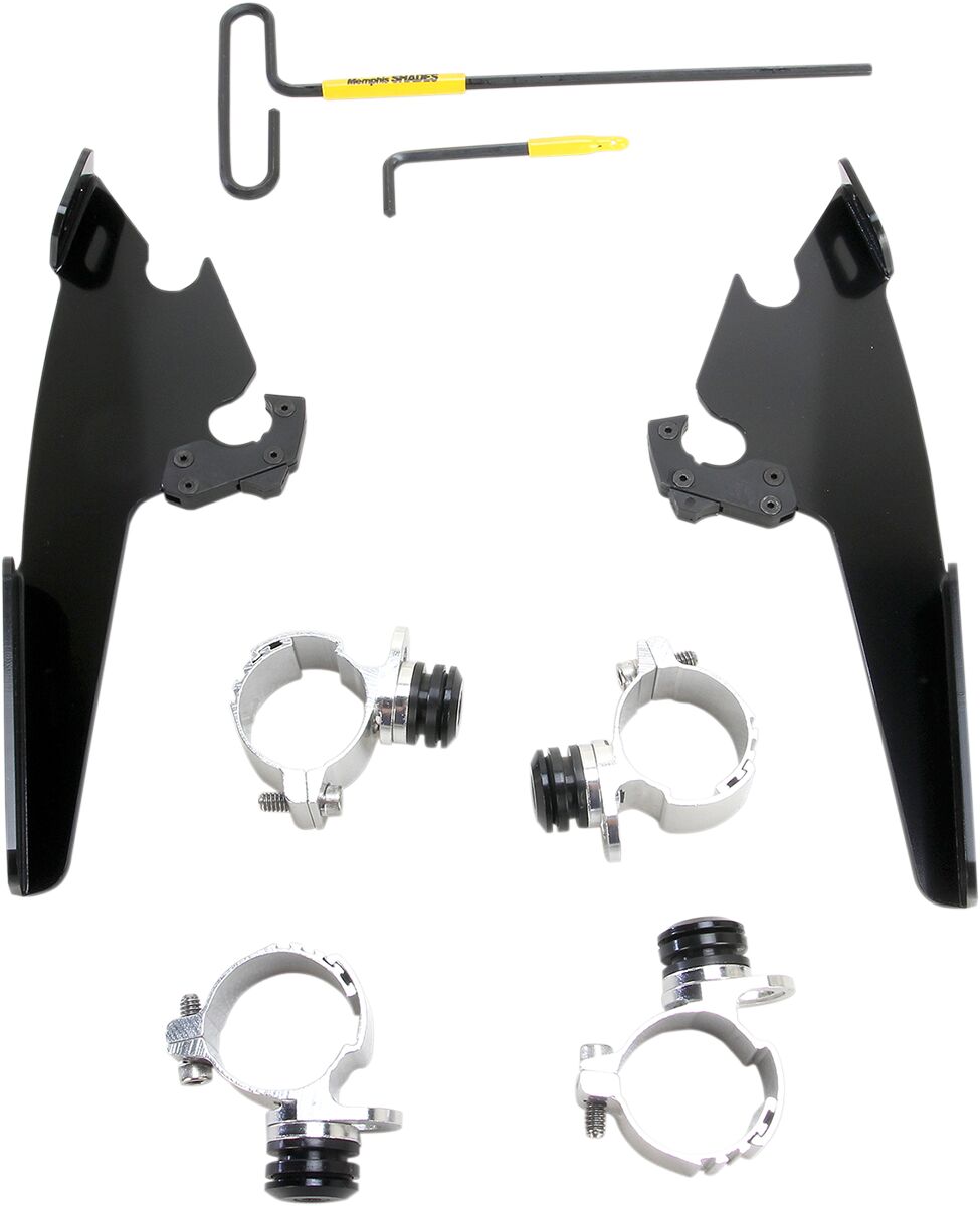 MOUNTING KIT TRIGGER-LOCK MEMPHIS FATS/SLIM-WINDSHIELD BLACK