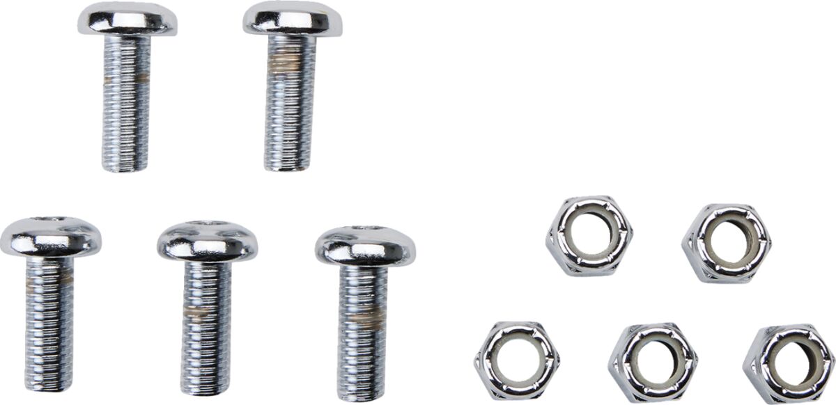 Mutrikomplekt / ketta poltide komplekt Torx® 3/8"-16 X 1", kohandatud asendus, tagumine, kroom, naturaalne