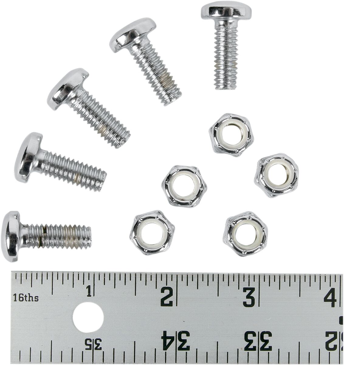 Mutrikomplekt / ketta poltide komplekt Torx® 5/16"-18 X 7/8", kohandatud asendus, kroom, naturaalne