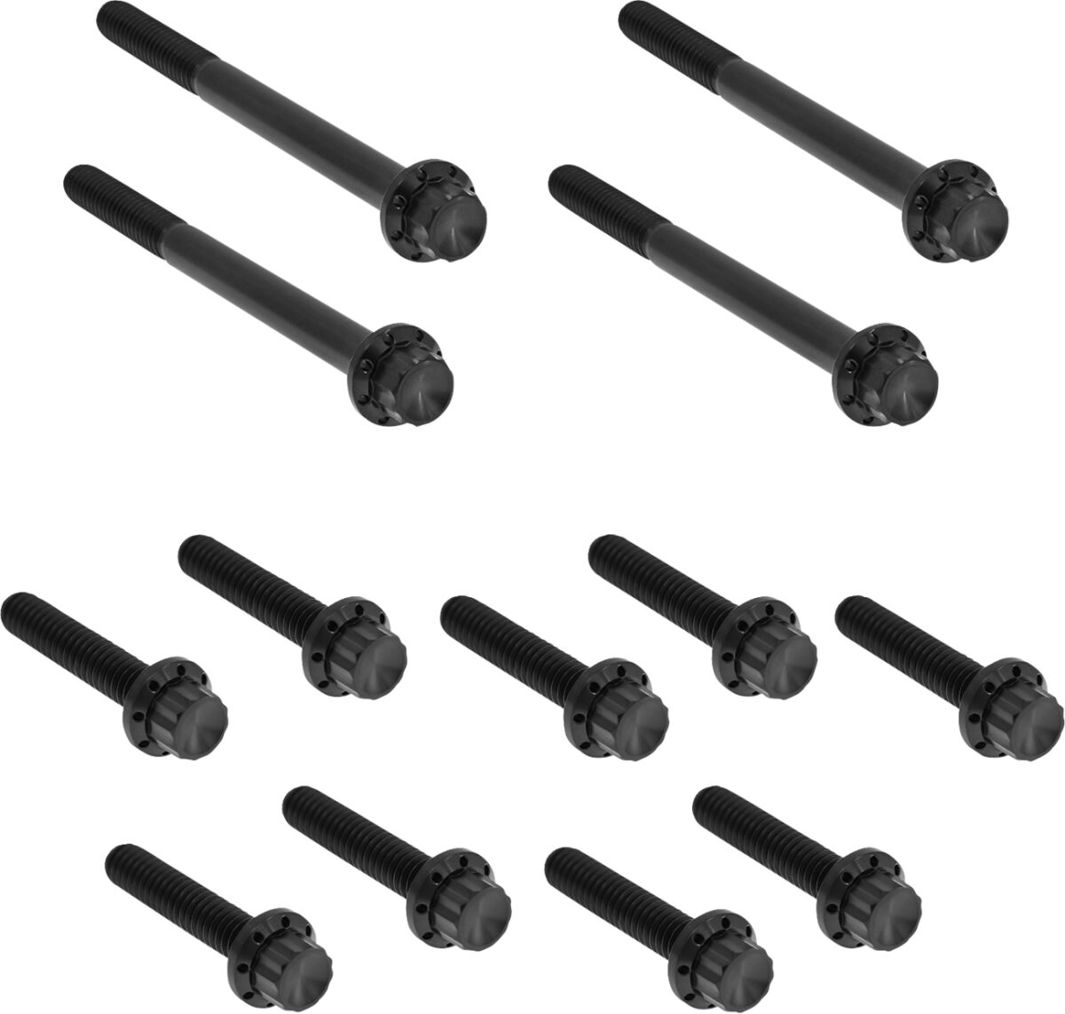 Primaarkatte kinnitusdetailide komplekt, titaan, 12PT, must