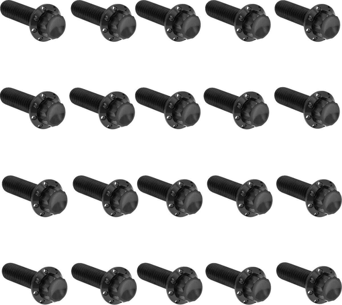 Poldikomplekt, klapikangi kast, 12-kant, must