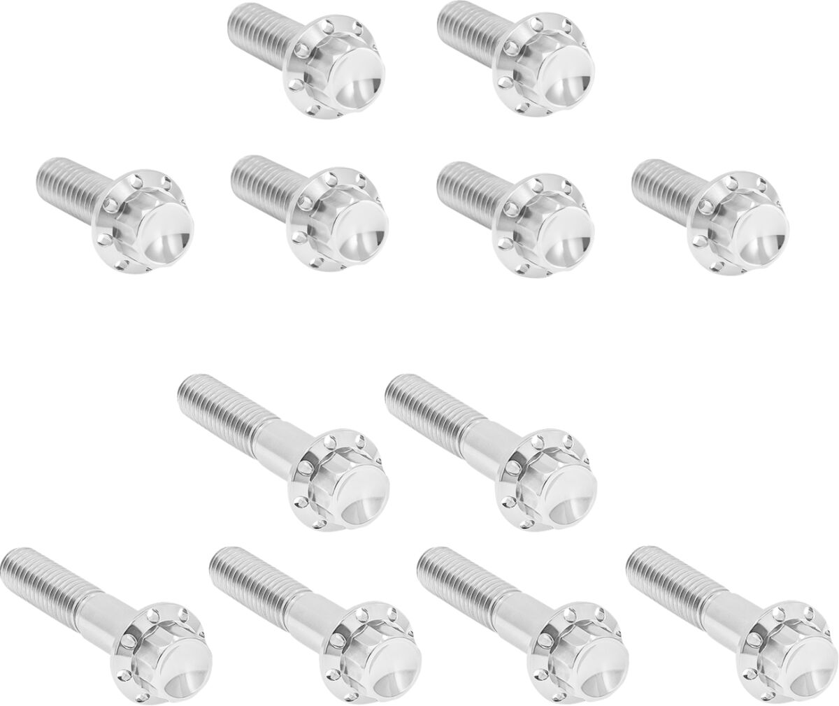 Kinnitusdetailide komplekt, titaan, 12PT, klapikangi kast, poleeritud