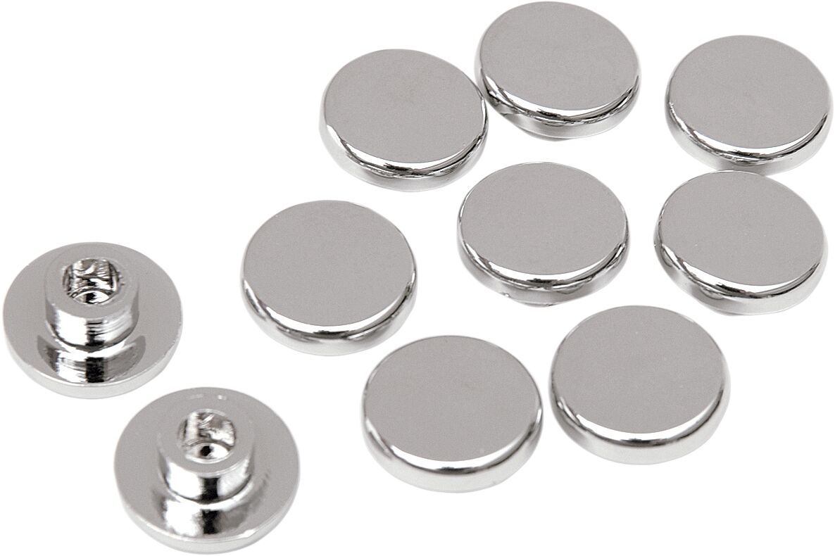 CHROME BUTTON-STYLE SOCKET-HEAD ALLEN BOLT COVER 1/4"