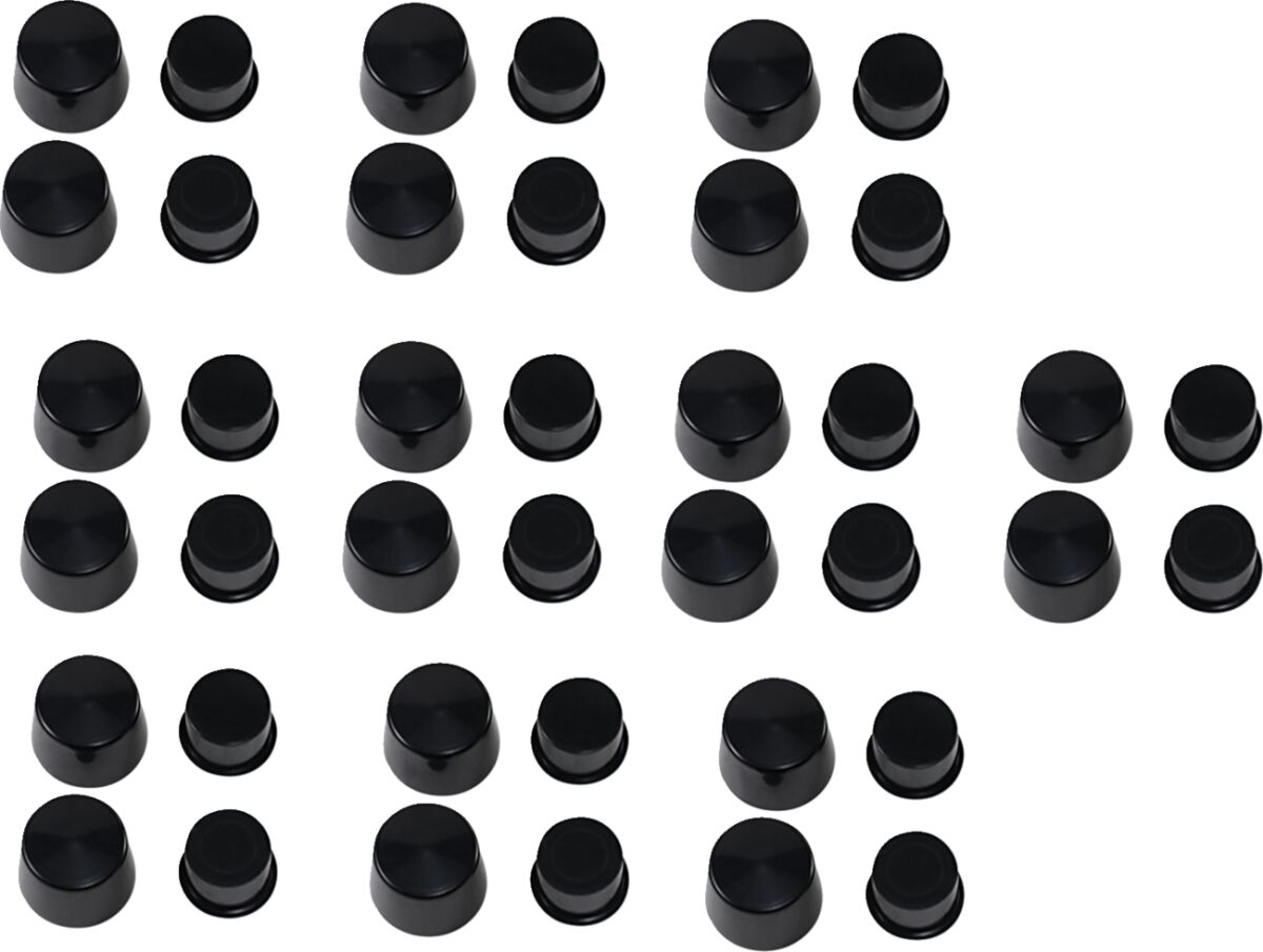 AXLE CAPS FRONT BLACK