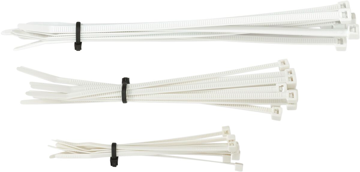 CABLE TIES 4" | 6" | 8" WHITE 30-PACK