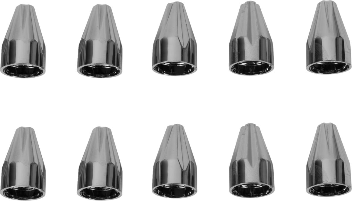SCREW CAPS FLUTED SPIKE 1/4" BLACK-CHROME