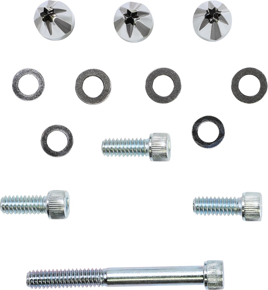 WINDSHIELD SCREW CAP KIT BLACK/CHROME
