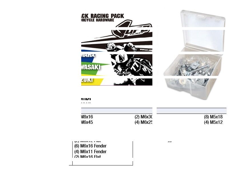 HARDWARE TRACK RACING PACK YAMAHA/KAWASAKI/SUZUKI