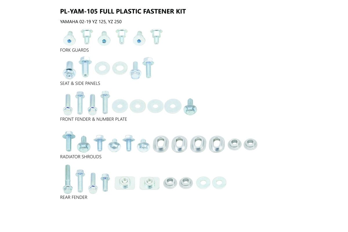 PLAST FASTNR YZ125 02-