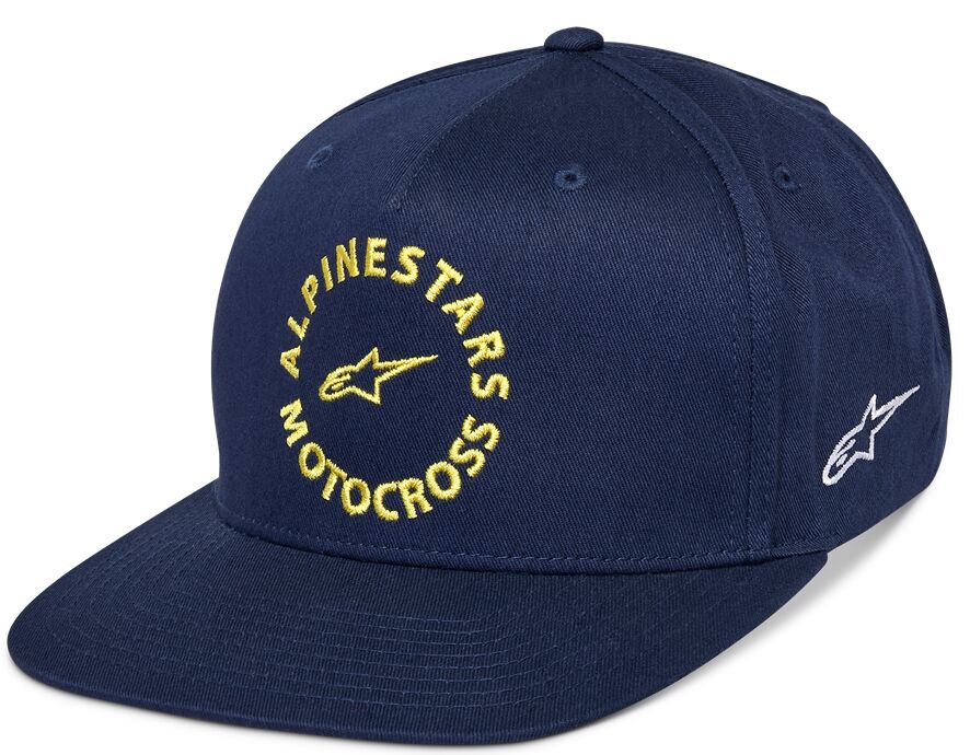 Müts, lame nokk, snapback, MX, tumesinine