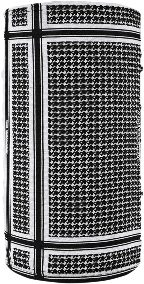 MOTLEY TUBE™ FLEECE HOUNDSTOOTH BLACK WHITE ONE SIZE