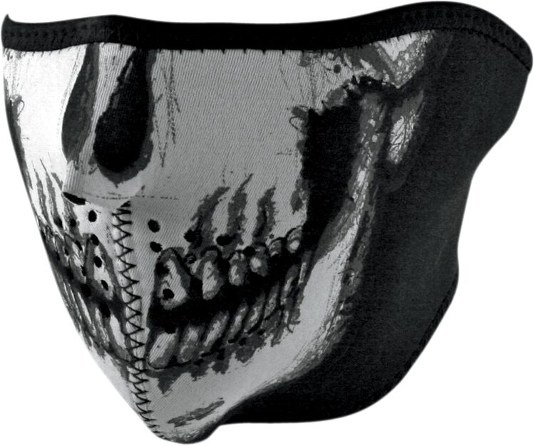 Poolmask, pimedas helendav pealuu, üks suurus